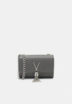 Valentino Bags shop 3 Cheap ๐ฅฐ Valentino Bags DIVINA GLITTER - Across Body Bag - Gun Metal ๐